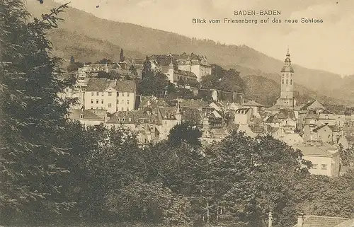 Baden-Baden Blick zum Neuen Schloss gl1913 132.985