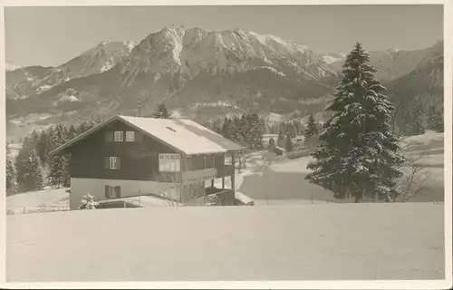 Oberstdorf Teilansicht im Schnee gl1953 135.257