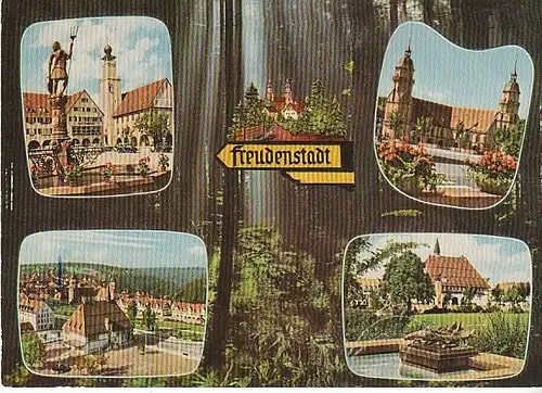 Freudenstadt Schwarzwald Mehrbildkarte gl1970 C1238