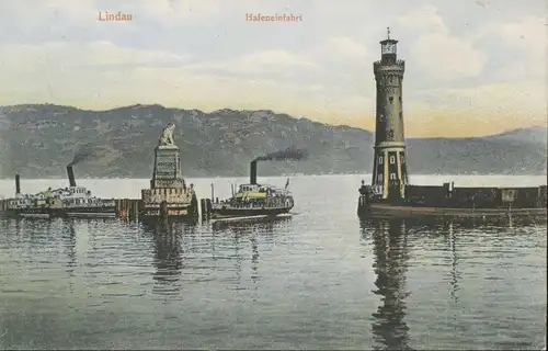 Lindau (Bodensee) Hafeneinfahrt gl1907 135.056