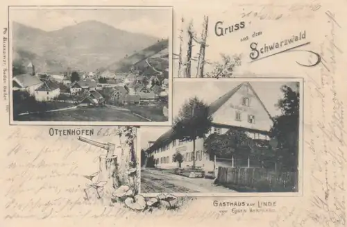 Ottenhöfen Gasthaus zur Linde Panorama gl1905 206.588