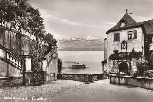 Meersburg Bodensee Burgeingang gl1960 C4356