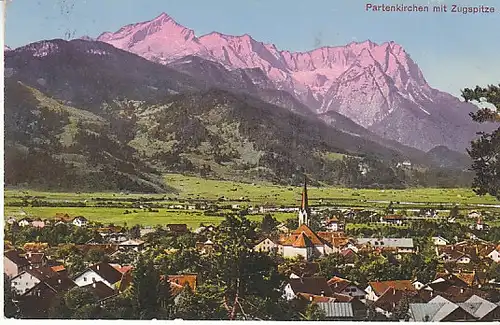 Partenkirchen mit Zugspitze gl1916 C2036