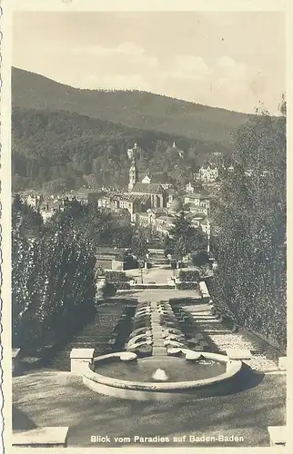 Baden-Baden Blick vom Paradies gl1940 132.976