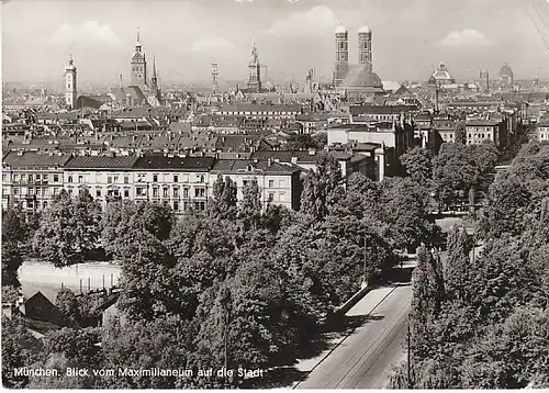 München vom Maximilianeum gl1955 C1473