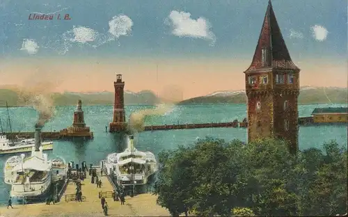 Lindau i.B. Hafenpartie gl1920 134.926