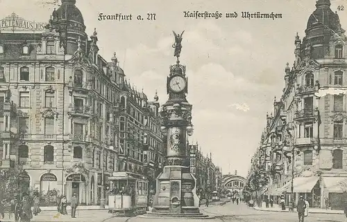 Frankfurt a.M. Kaiserstraße Uhrtürmchen gl1909 132.022