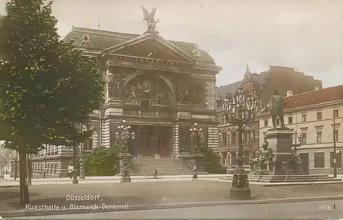 Düsseldorf Kunsthalle Bismarckdenkmal gl1926 132.611