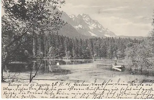 Badersee und die Zugspitze gl1905 C2344