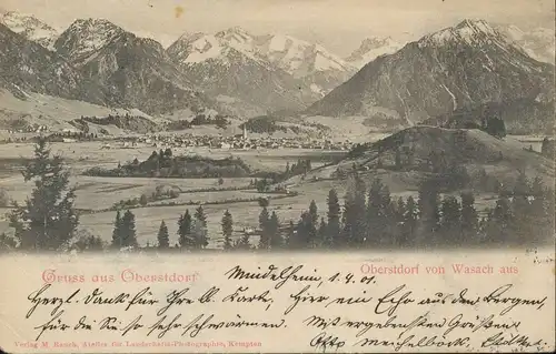Oberstdorf i.A. von Wasach aus gesehen gl1901 135.440
