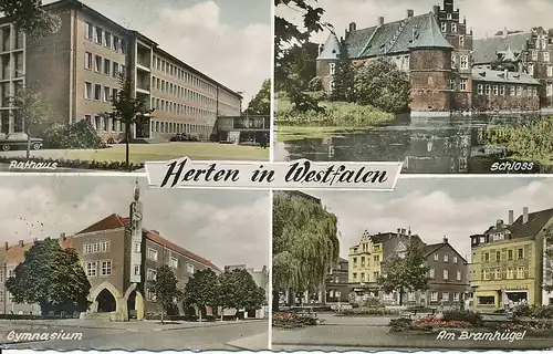 Herten i.W. Rathaus Gymnasium Schloss ngl 132.798