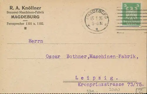 Magdeburg Brauerei-Maschinen R.A.Knöller gl1925 135.655