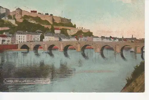 Namur Maas-Brücke und Citadelle feldpgl1915 203.947