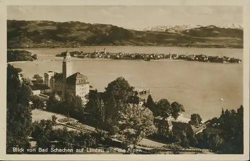 Blick von Bad Schachen auf Lindau gl1938 135.049