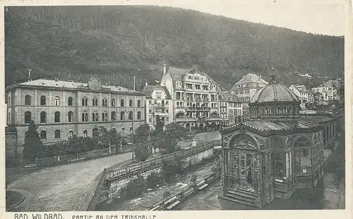 Bad Wildbad Partie an der Trinkhalle gl1928 133.498