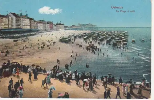 Ostende Strandpanorama zur Mittagszeit ngl 204.012