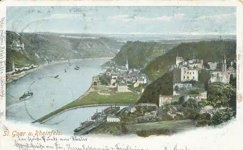 St. Goar und Rheinfels Panorama gl1902 133.903