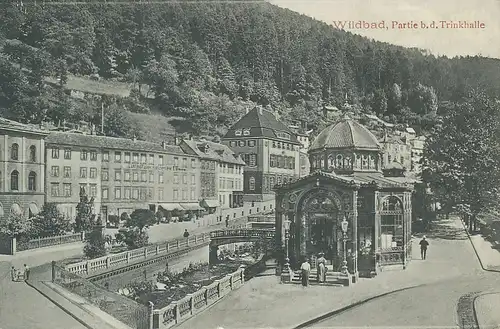 Bad Wildbad Partie bei der Trinkhalle gl1909 133.494