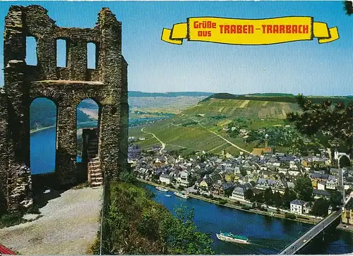 Traben-Trarbach Ruine und Panorama ngl 134.163