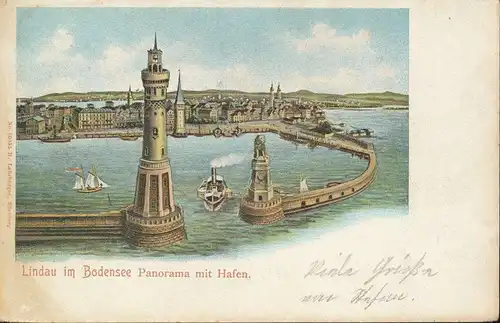 Lindau i.B. Panorama mit Hafen gl1903 135.081