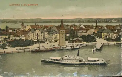 Lindau (Bodensee) Hafenpartie gl1909 135.117