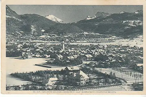 Garmisch-Partenkirchen v.d.Maximilianshöhe gl1926 C2037