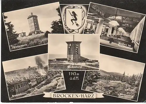 Brocken im Harz Mehrbildkarte gl1958 C2444