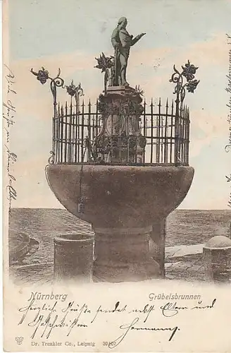 Nürnberg Grübelsbrunnen gl1905 C1916