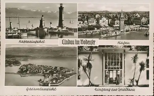 Lindau i.B. Hafen Spielbank Panorama gl1957 134.945