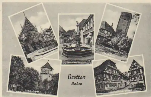 Bretten Teilansichten Mehrbildkarte feldpgl1941 206.393