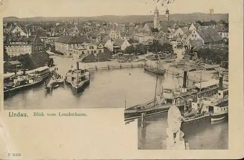 Lindau i.B. Blick vom Leuchtturm gl1906 135.014