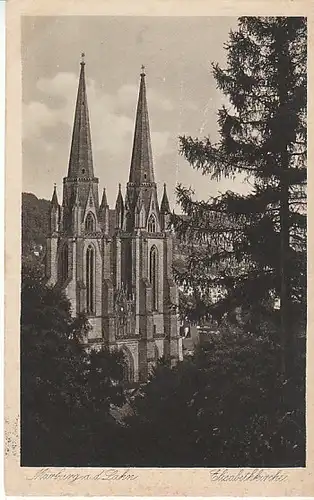 Marburg/Lahn Elisabethkirche bahnpgl1929 C1971