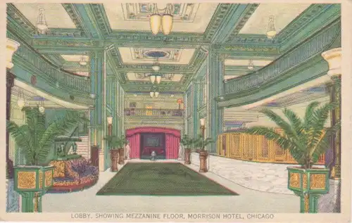 Chicago Morrison Hotel Lobby Mezzanine Fl. ngl 204.613