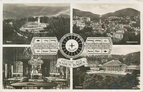 Baden-Baden Merkur Kurhaus Spielsaal gl1936 133.779