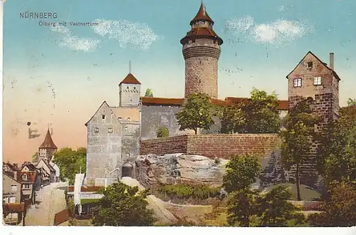 Nürnberg Ölberg mit Vestnerturm gl1913 C1910