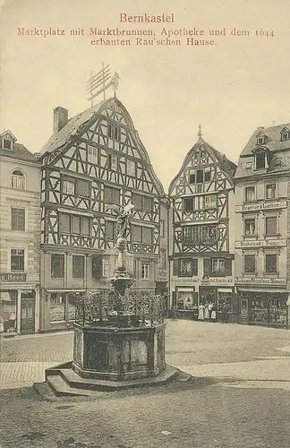 Bernkastel Marktplatz Brunnen Apotheke ngl 134.116