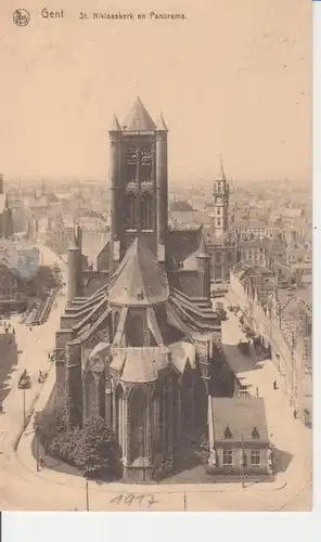 Gent Kirche und Panorama feldpgl1917 203.814