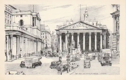 London The Bank and Royal Exchange ngl C5462