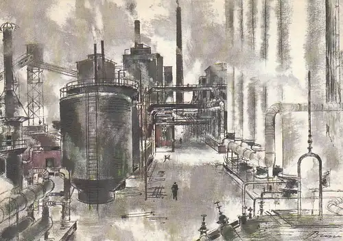 Benzolgewinnung im Ruhrgebiet nglARAL-Werbekarte C5491