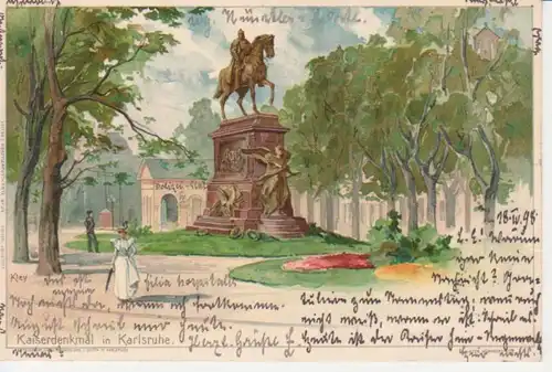 Karlsruhe Kaiserdenkmal gl1898 206.329