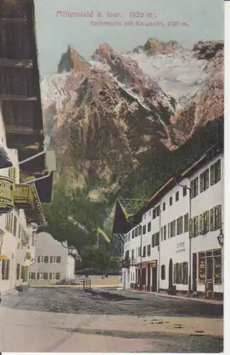 Mittenwald Untermarkt mit Karwendel ngl 208.035