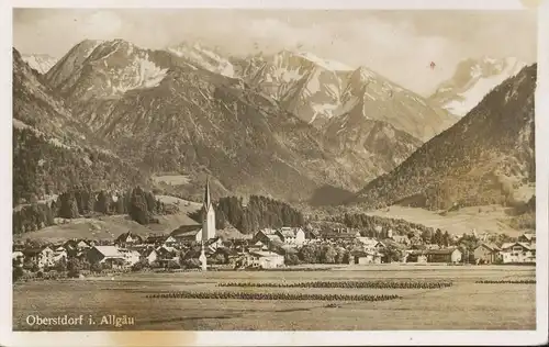Oberstdorf i.A. Panorama mit Alpenkette gl1950 135.448