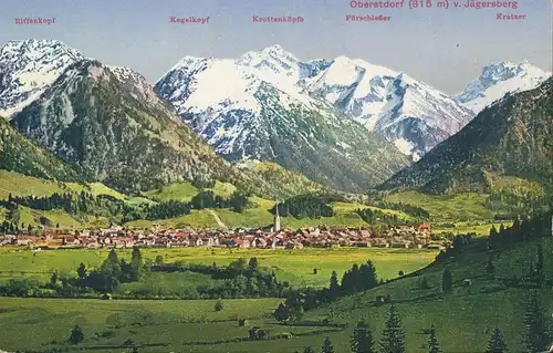 Oberstdorf Panorama vom Jägersberg gl1925 135.212