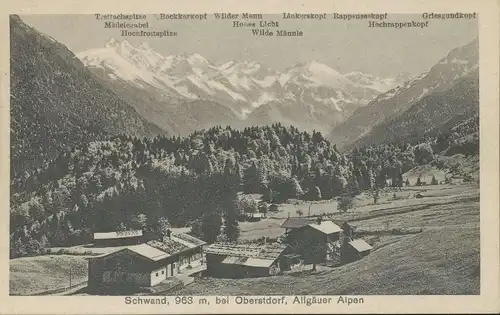 Schwand bei Oberstdorf im Allgäu mit Alpen ngl 135.470