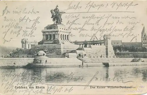 Koblenz Kaiser-Wilhelm-Denkmal gl1906 133.990