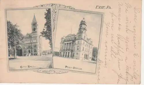 Erie, Pa. City Hall Post Office gl1900 204.229