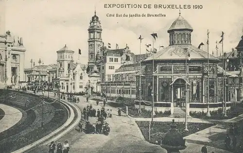 Bruxelles Exposition 1910 Côté Est d'Jardin ngl 136.420