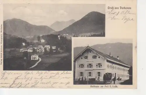 Jachenau Gasthaus zur Post Panorama gl1907 208.242