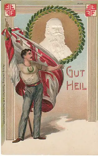 Turnvater Jahn Gut Heil Prägedruck ngl C5947