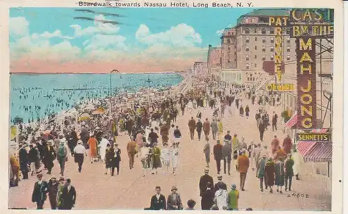 Long Beach, N.Y. Boardwalk Nassau Hotel gl1926 204.401